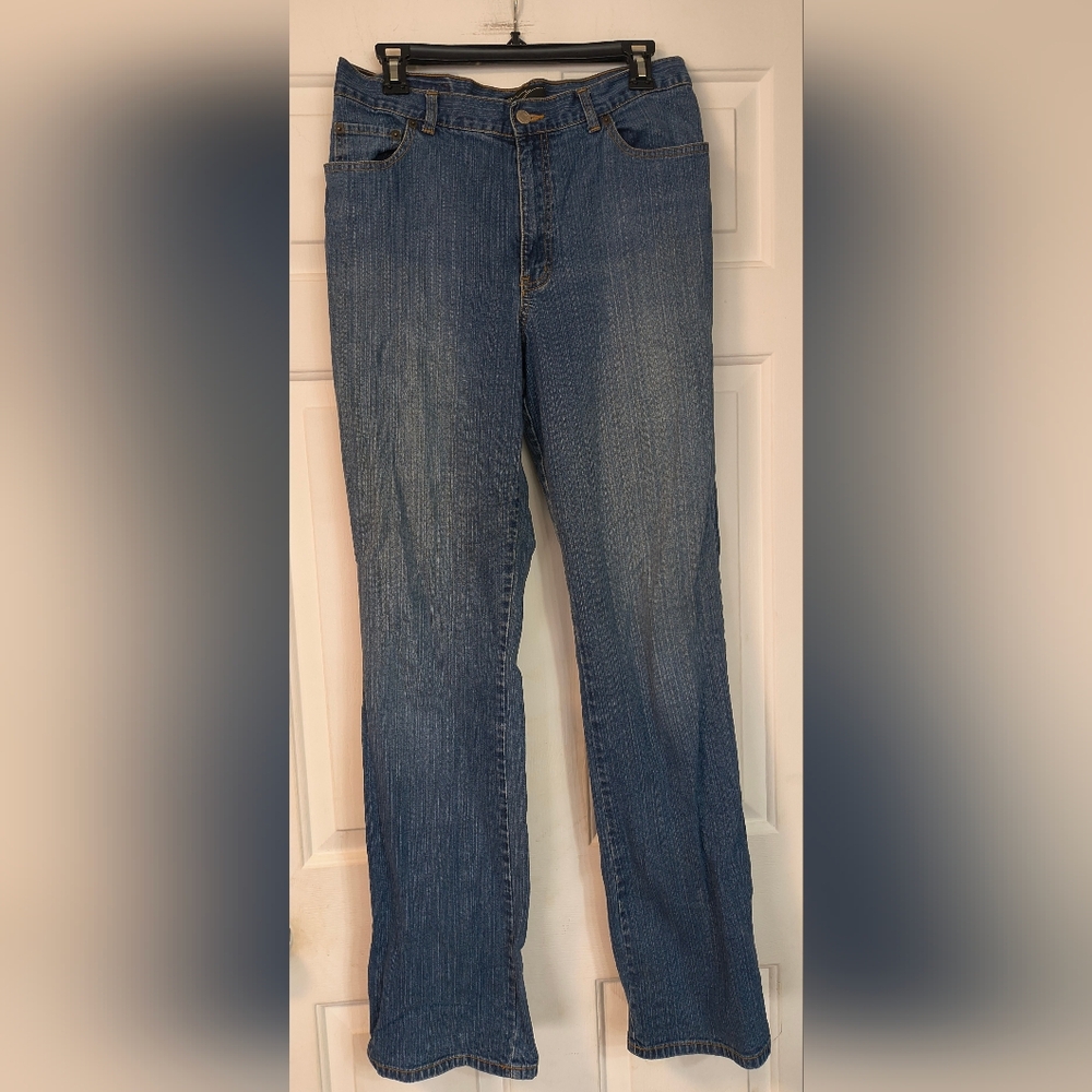 New York & Company Blue Straight Leg Women's Denim Jeans 10